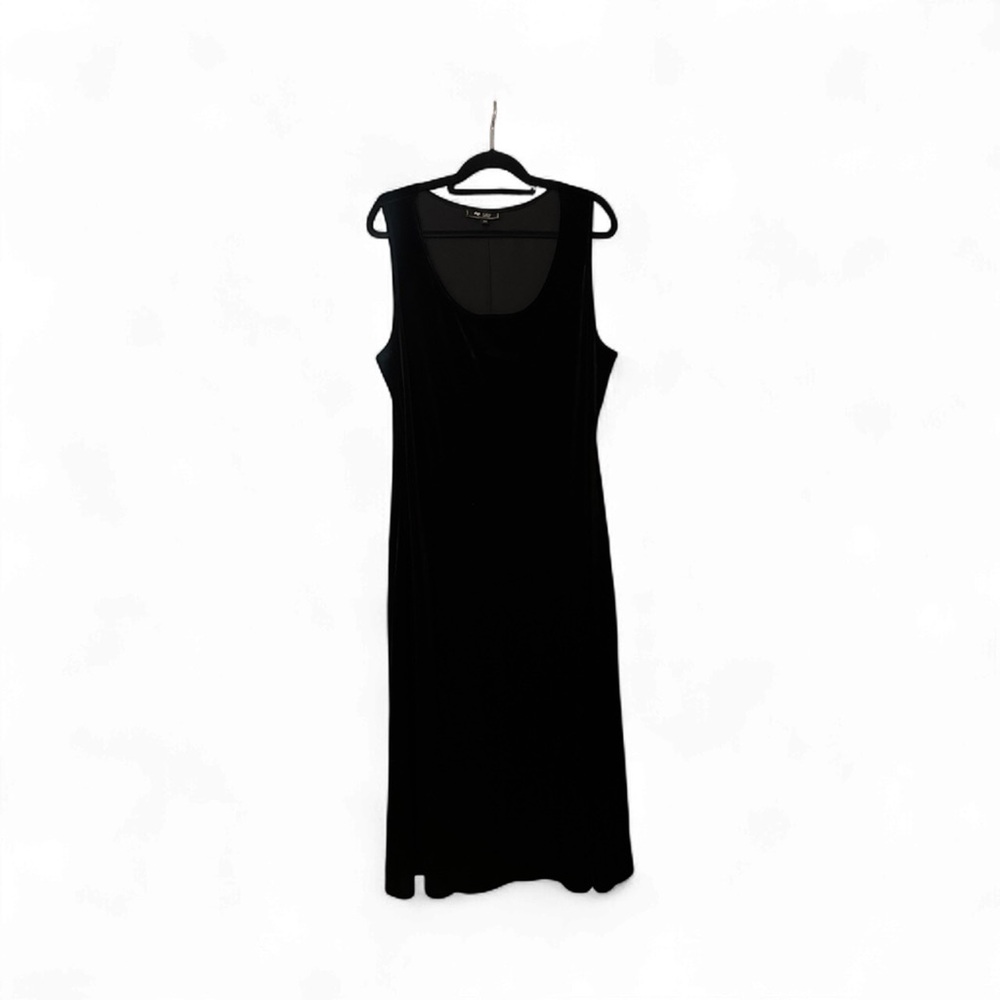 Lily Black Velvet Sleeveless Maxi Dress - 3X